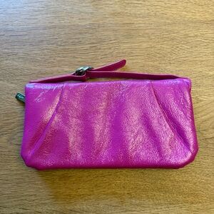 HOBO Vibrant Pink Leather Wristlet
